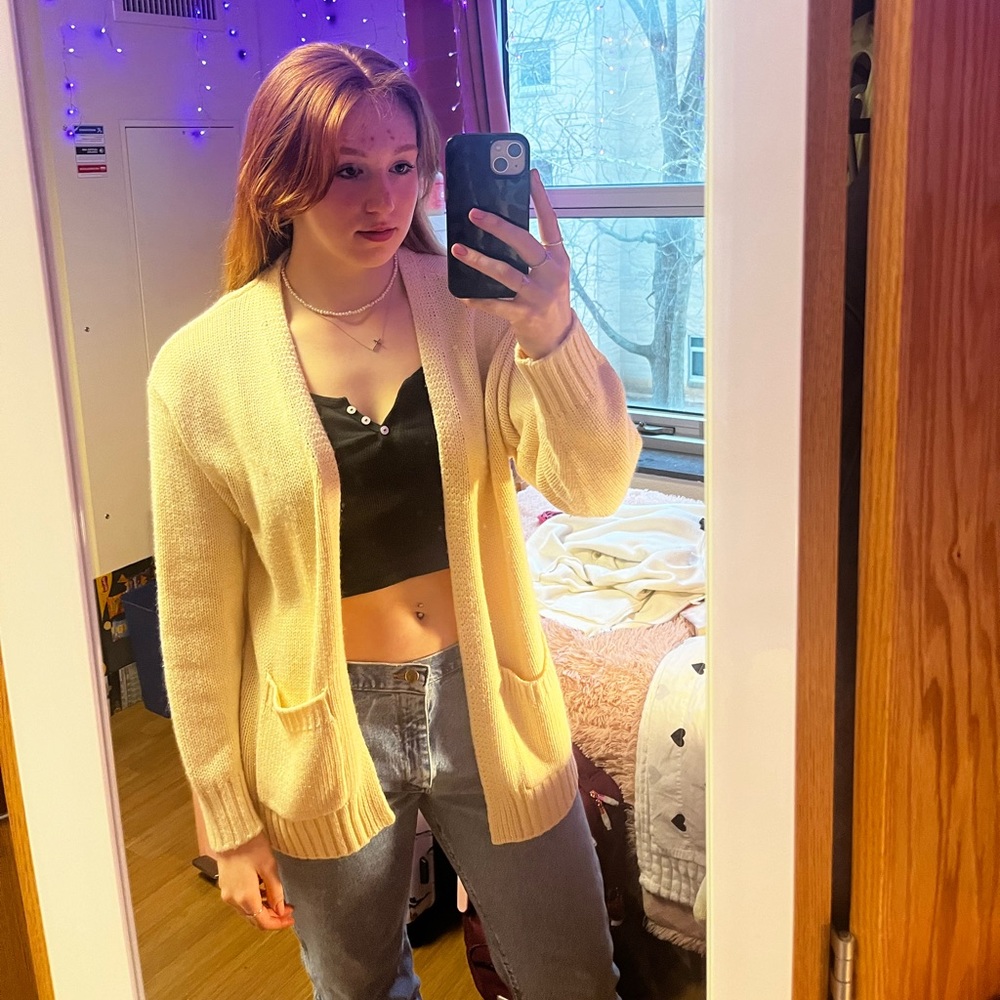 Originality tan cardigan